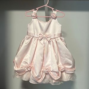 Babygirl 24M Pink Satin Dress with Roses